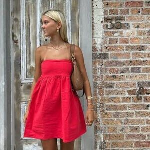 The waiting room red charlotte dress